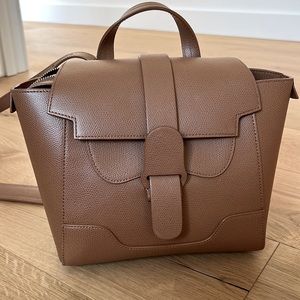 Senreve mini maestra bag, chestnut w gold hardware